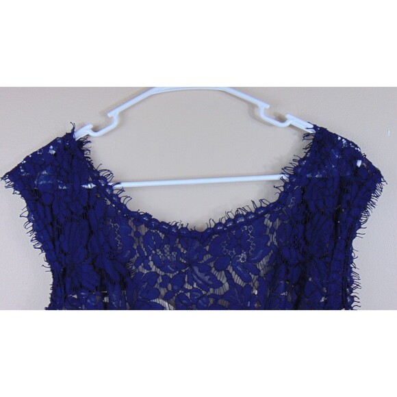 New Eliza J Dress Women's Size 8 Navy Blue Fit n Flare Evening Prom Wedding Semi - Picture 3 of 8